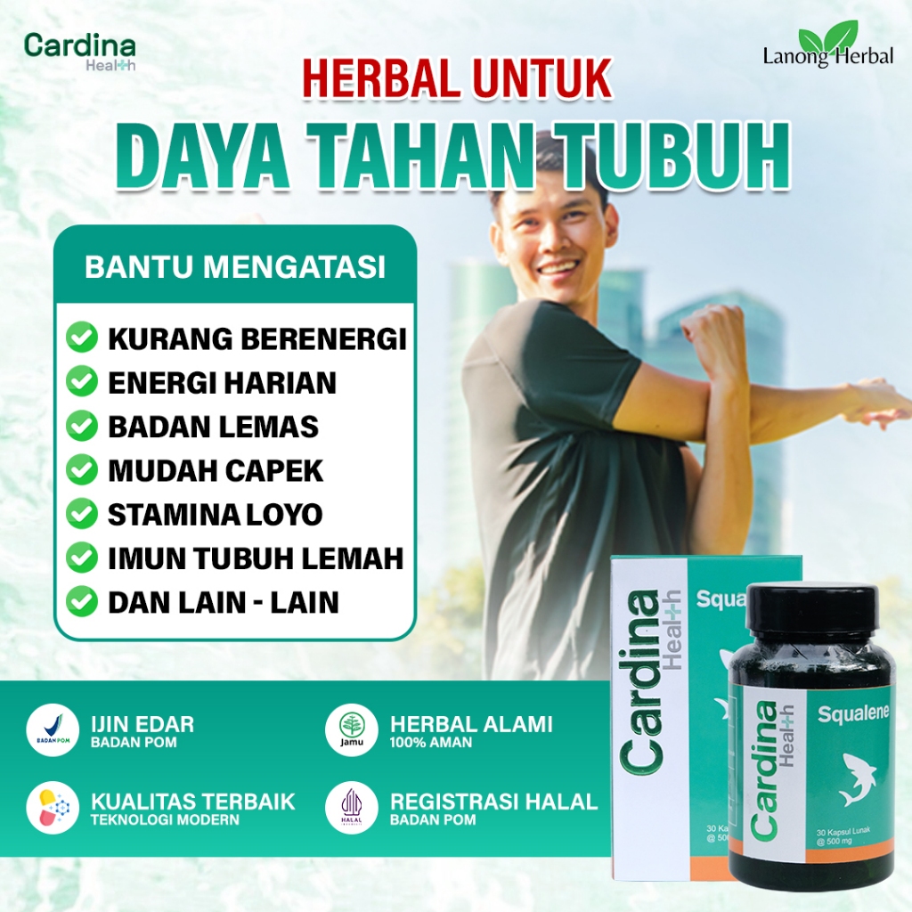 Cardina Squalene - Cardina Squalene untuk daya tahan tubuh - Rahasia Tubuh Sehat & Kulit Cerah Alami