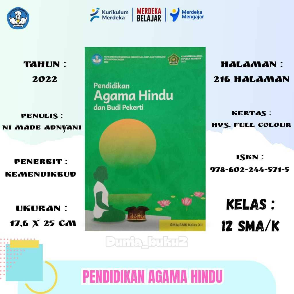 BUKU SISWA AGAMA HINDU KURIKULUM PENGGERAK-MERDEKA KELAS 12 SMA/K