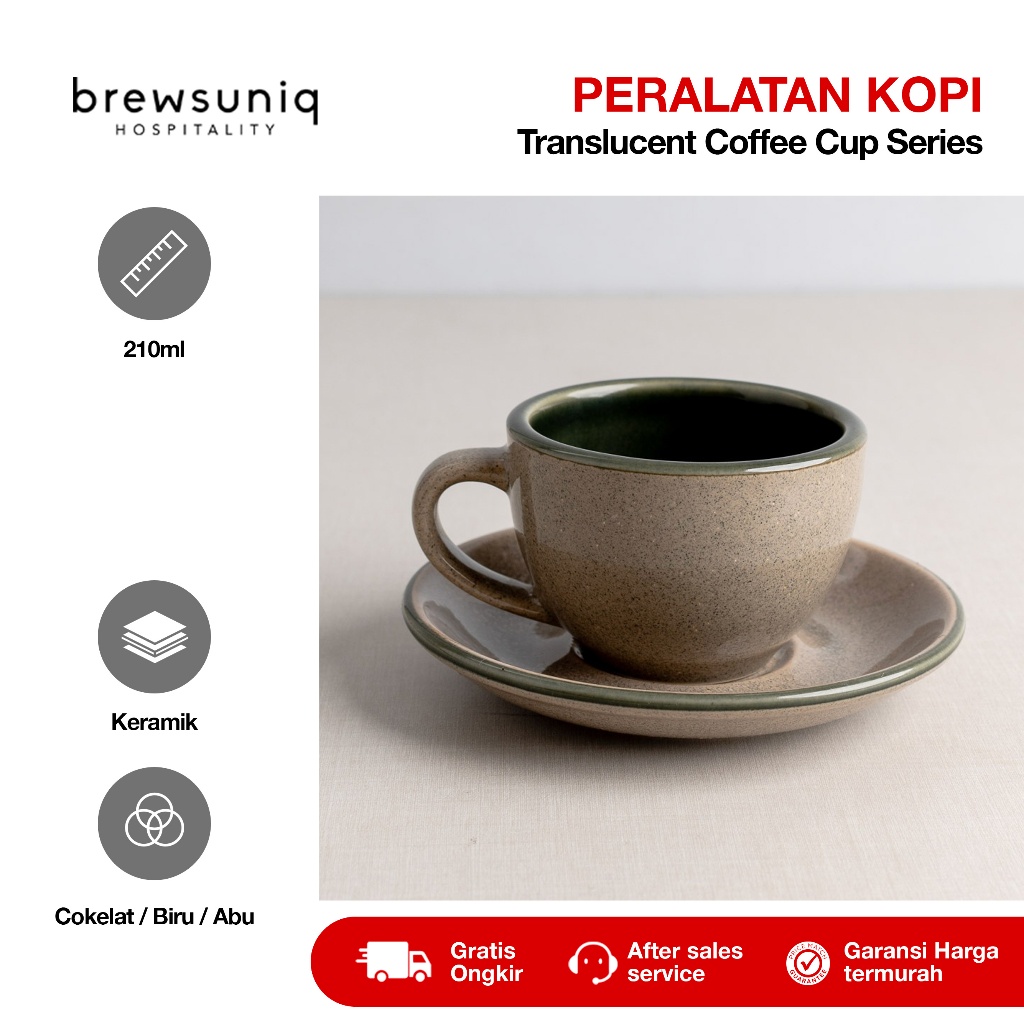 Brewsuniq - Translucent Coffee Cup Series / Cangkir kopi cafe / coffee specialty cups / mug / gelas 