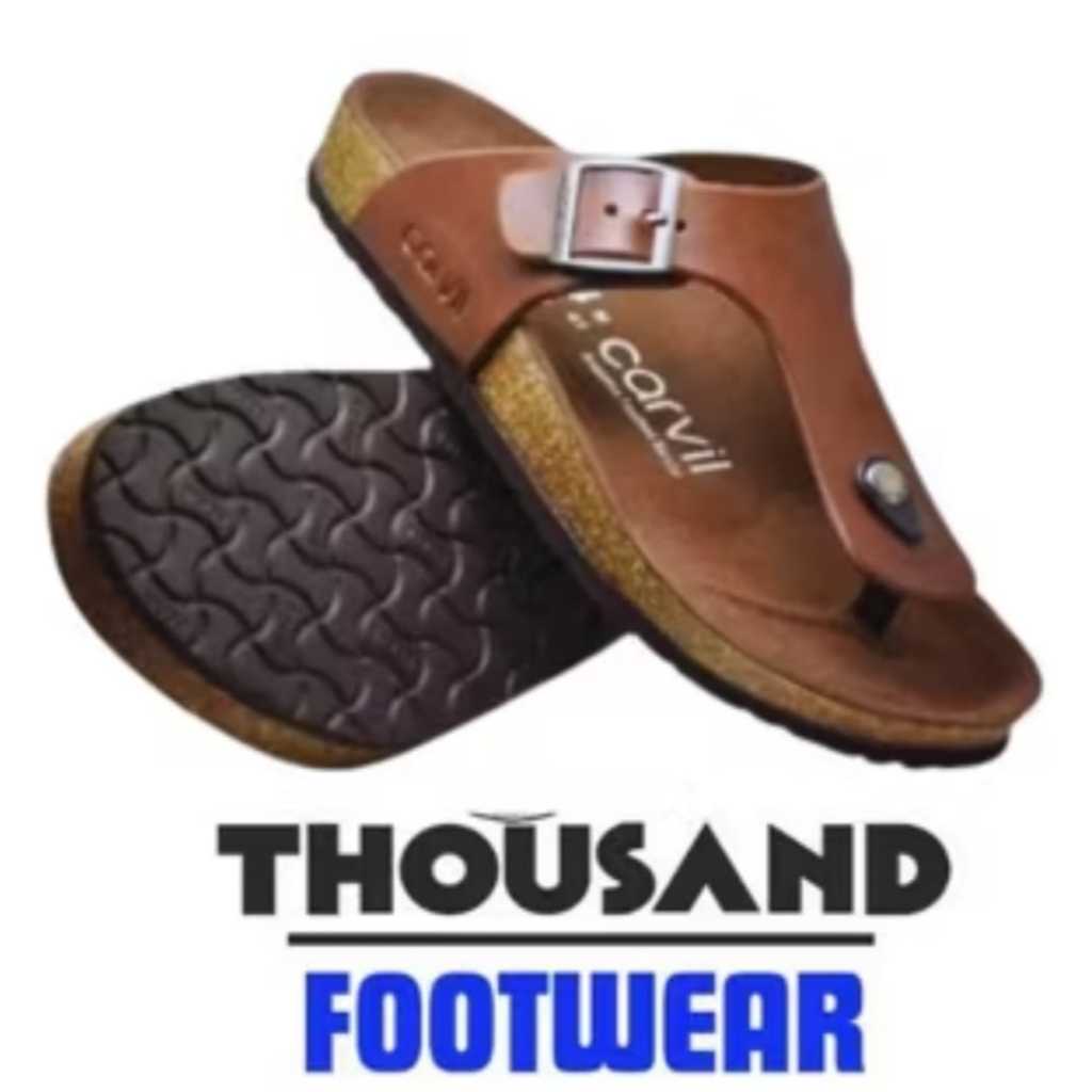 PROMO) Sandal Jepit Carvil Pria Sandal Pria Kulit Sandal Carvil Original BENZO Sandal Pria Dewasa