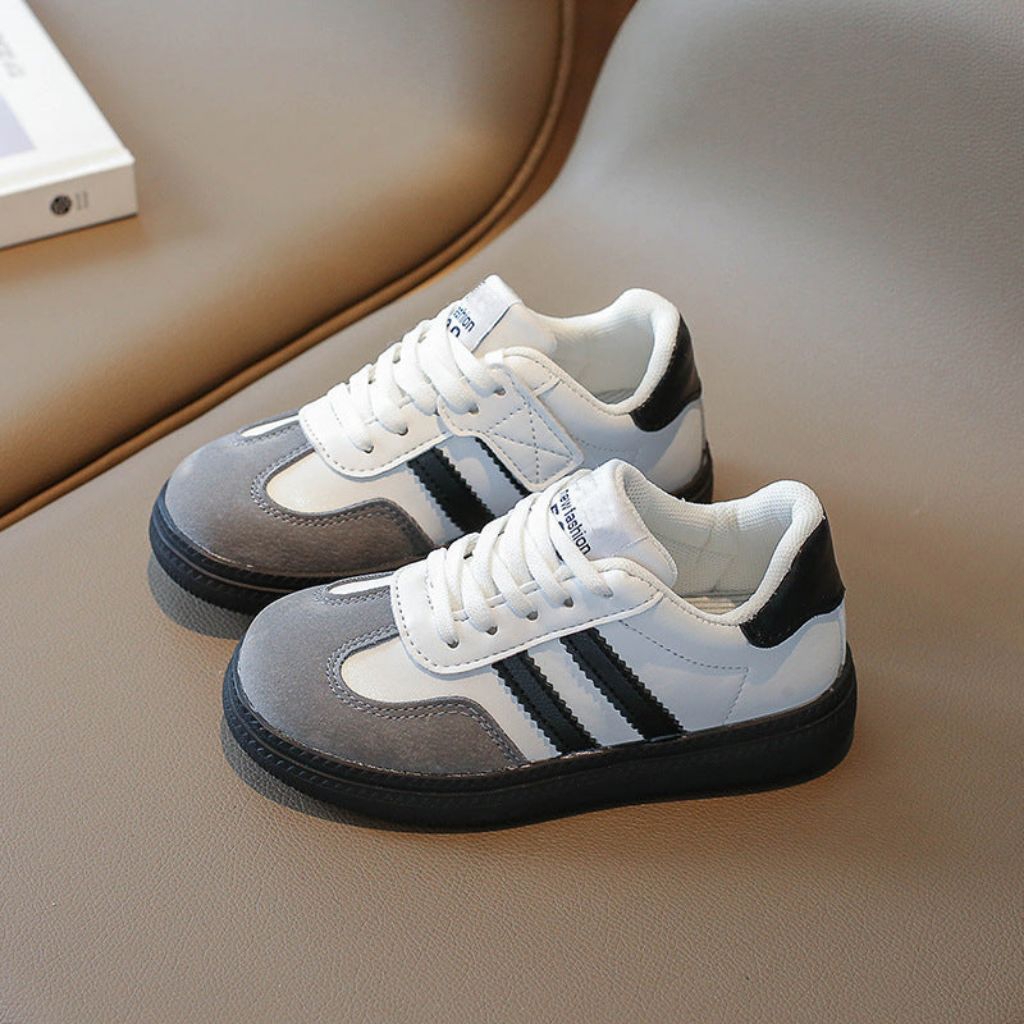 sepatu sneakers anak cowok abu(301-350)