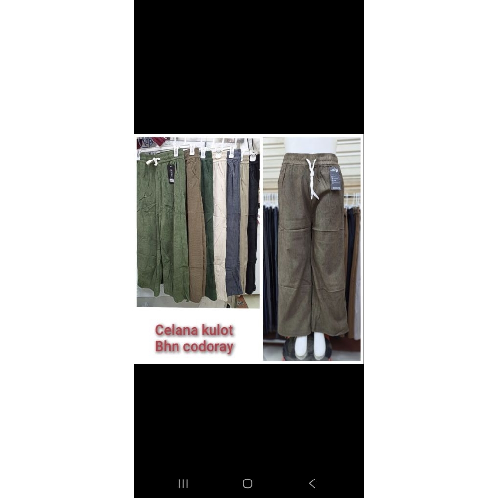 celana kulot corduroy