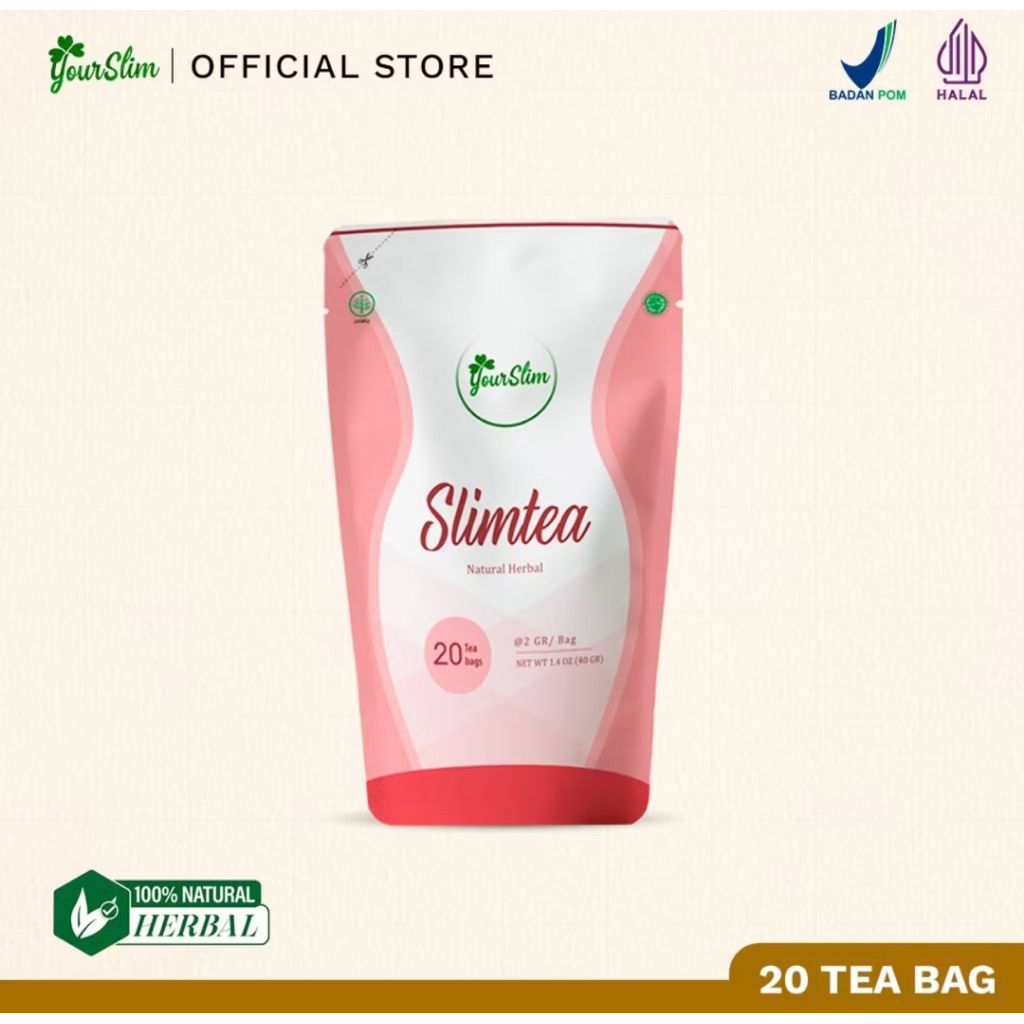YOURSLIM SLIMTEA Slimming Tea - Herbal Teh Diet Pelangsing BPOM HALAL