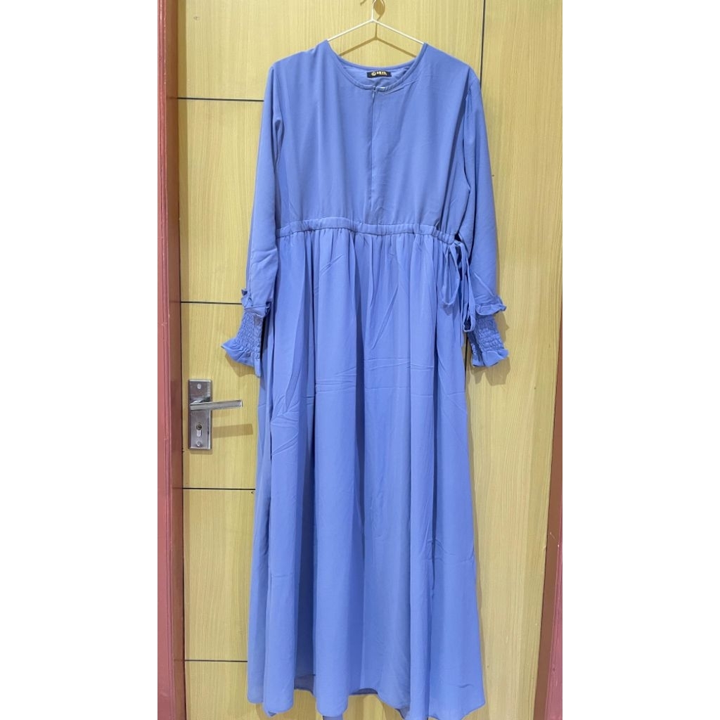 gamis biru denim