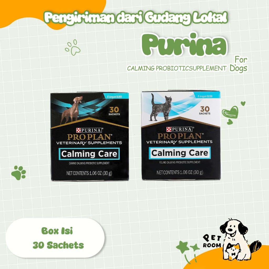 PURINA Pro Plan Calming Care Suplemen Menenangkan & Tenangkan Hewan Peliharaan 30 Sachets