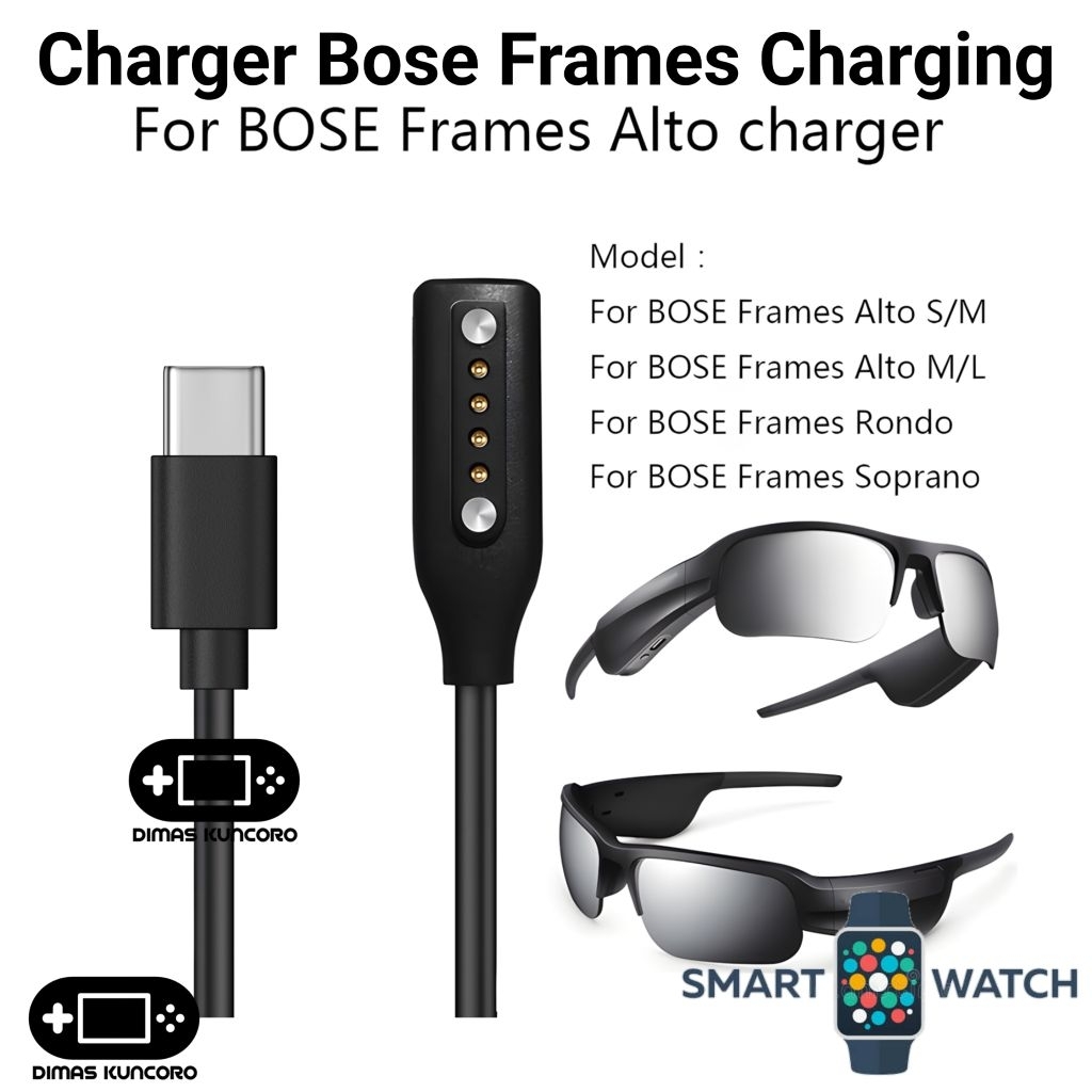 Charger Bose Frames Charging charge kabel tipe type c sunglasses kacamata kaca mata bose frames alto