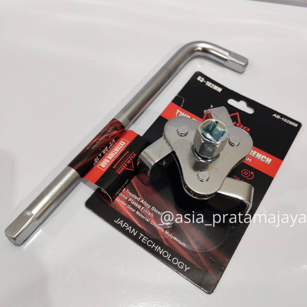 Promo Kunci Pembuka Filter Oli Yukido 3 Kaki + Gagang Sok L 1/2" 10 Inch Paket Lengkap Murah