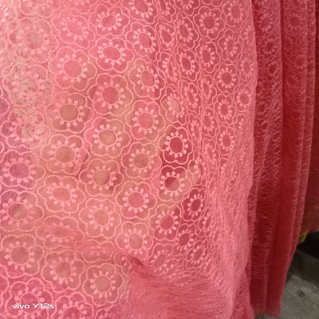 Kain Brokat Chantily Bordiran / Harga / 0.5m / Kain Brokat Chantily Bordiran meteran / bahan Brokat 