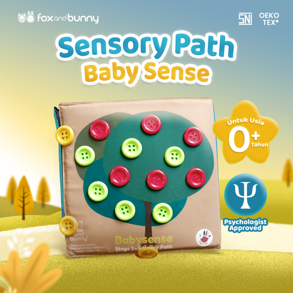 Foxandbunny Baby Sensory Path Montessori Mainan Edukasi Bayi untuk Sensory Play & Stimulasi Tumbuh K