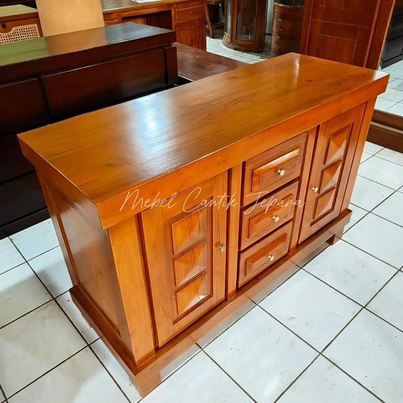 BUFET TV DIAMOND UKURAN 120CM/Meja Tv Bahan Kayu Jati