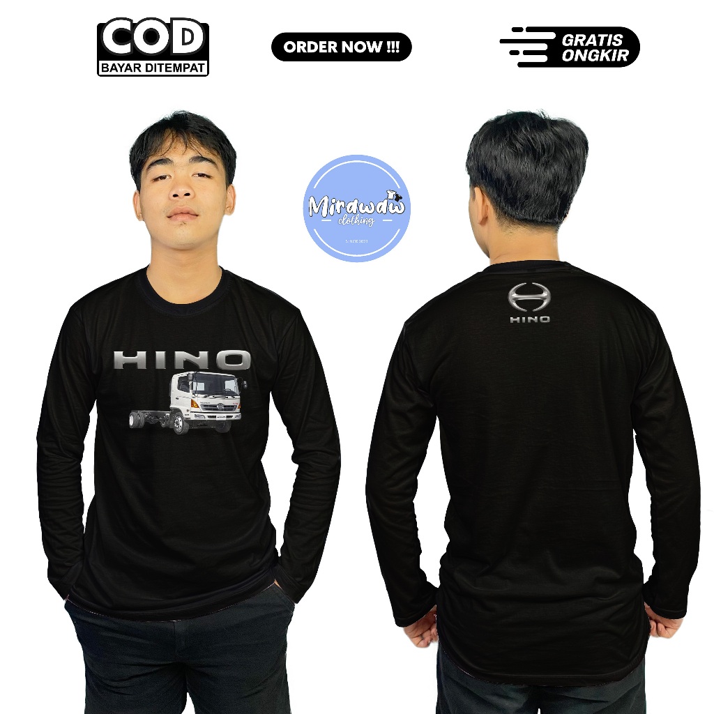 Kaos Hino truck Desain Terbaru Hino 500 Lengan Panjang Baju Distro