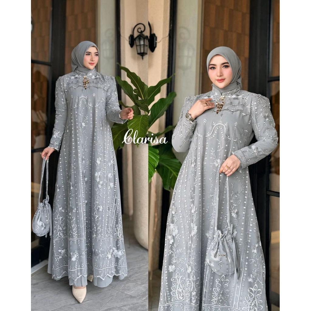 TERBARU Clarissa Series / COD / by Aairiz // Gamis Mewah Premium