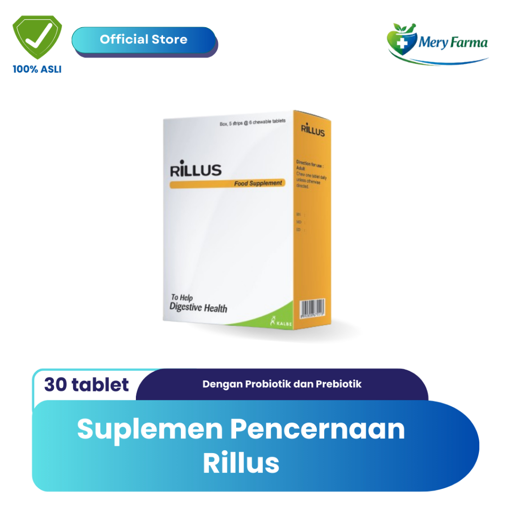 RILLUS 30 Tablet Kunyah Probiotik dan Prebiotik