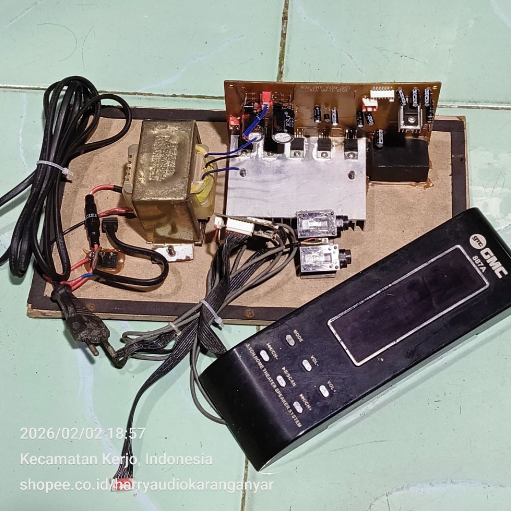 Trafo + Module Amplifier 2.1 Lepasan GMC 887A — Belum Ditest