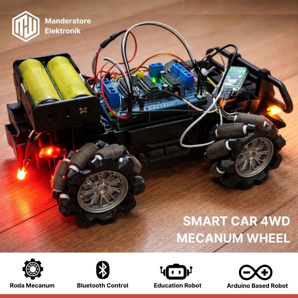Arduino Robot Smart Car Mecanum Wheels 4WD – Bluetooth Control
