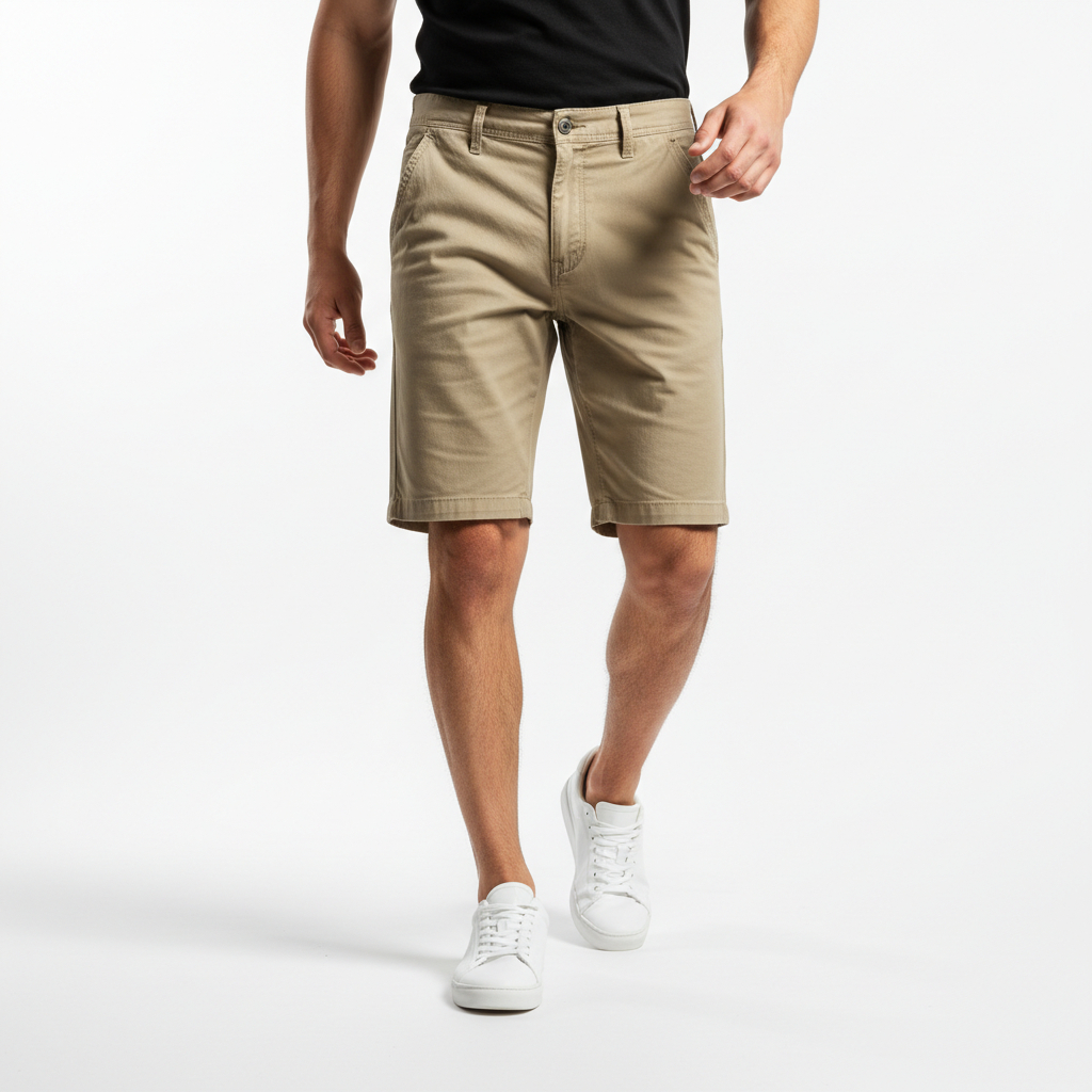 BENCLO BENCLO Celana Chinos Pendek Pria Bahan Twill Casual Rapi Nyaman Dipakai Harian