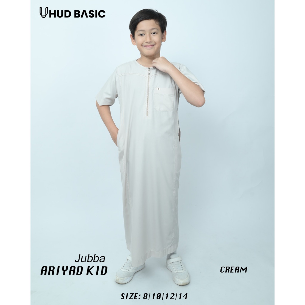 Uhud Basic - JUBAH JUBBAH GAMIS PRIA ARRIYAD KIDS ZIPPER 8-14