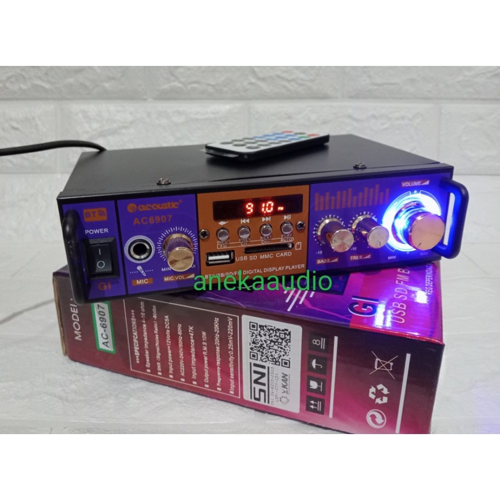 Amplifier Acoustic AC 6907 GI USB SD bluetooth bisa karaoke mixer ACOUSTIC 6907 GI