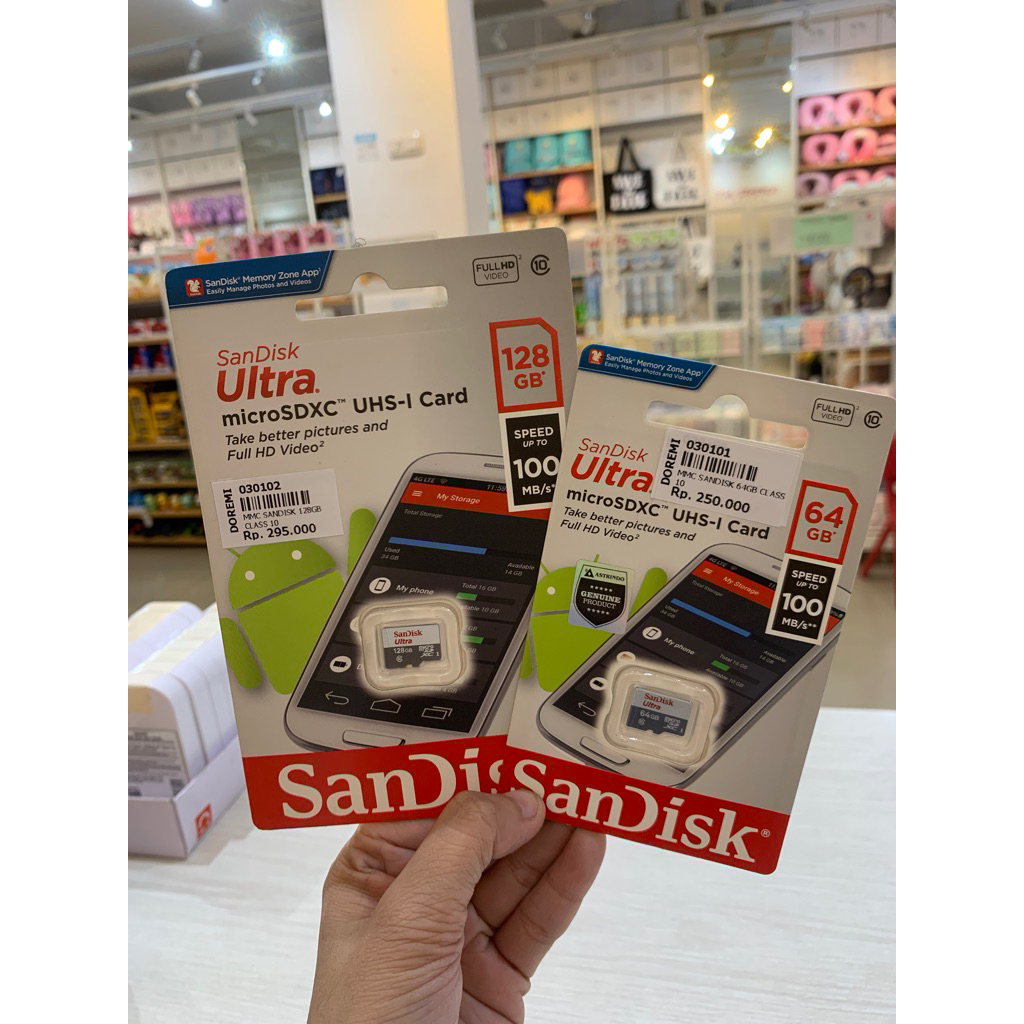Kartu Memori 64GB/ 128GB / Memory Card MicroSD SanDisk ULTRA UHS-I A1 Class 10 Original