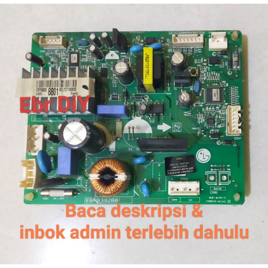 Modul kulkas lg inverter 1 pintu  Ebr8392 8801  Modul kulkas inverter lg 1 pintu  Ebr839288  8801  M
