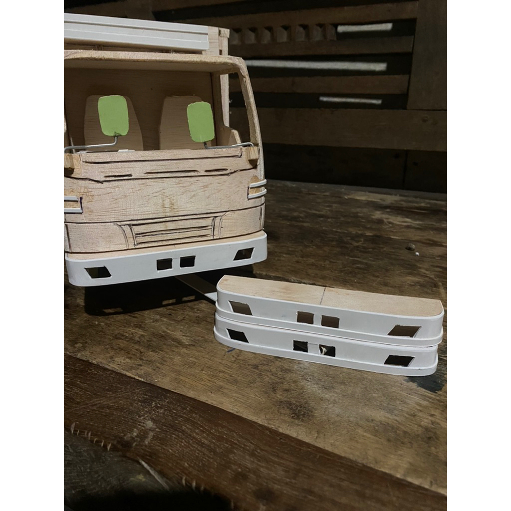 bemper standar miniatur truk skala 14
