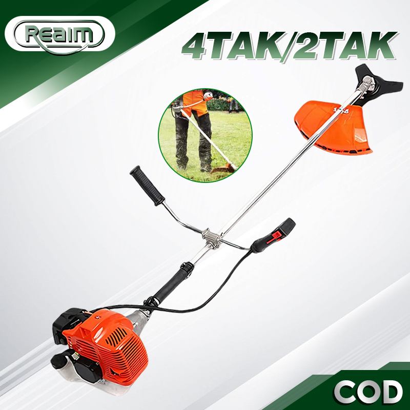 REAIM Mesin potong rumput 2tak/4tak, mesin pemotong rumput genggam, pemangkas rumput