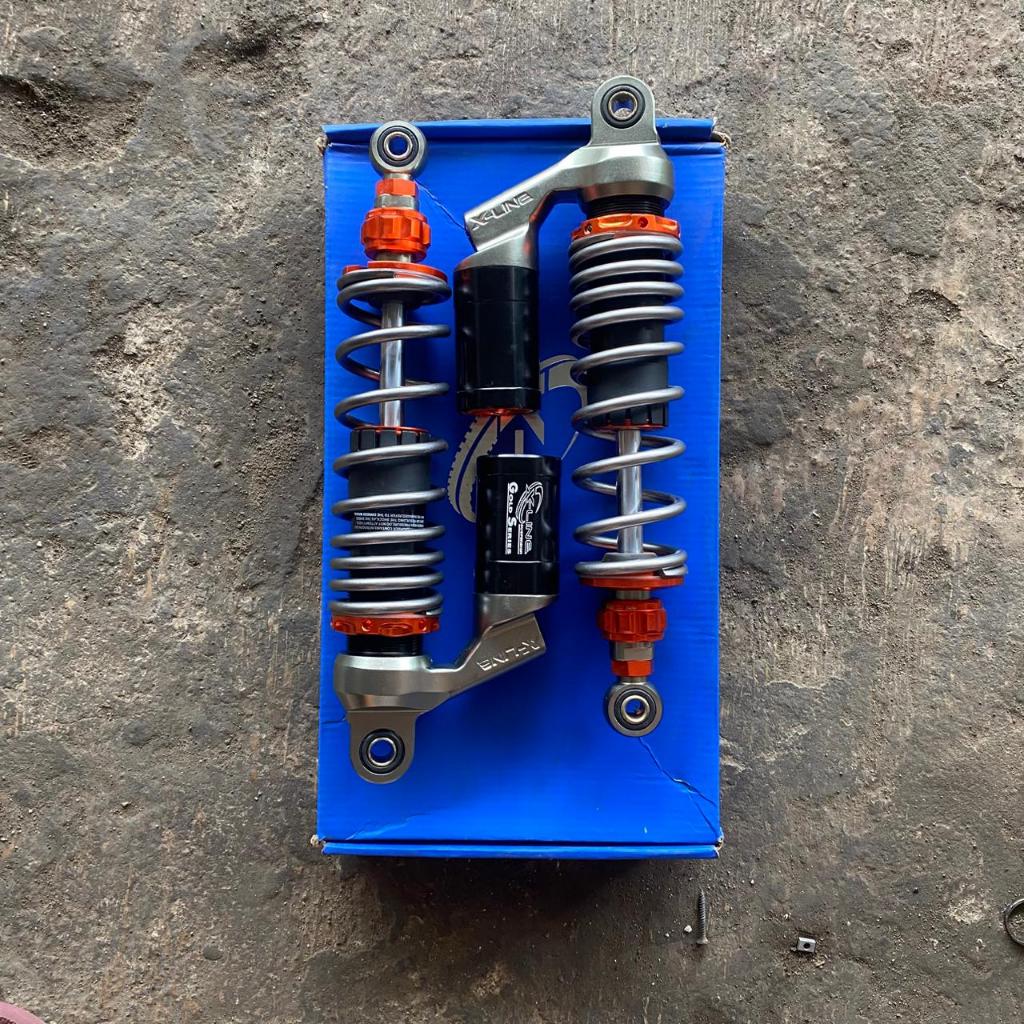 XLine Shockbreaker Belakang Click Tabung Atas 509 Ukuran 320mm Suzuki Megapro Tiger Cb