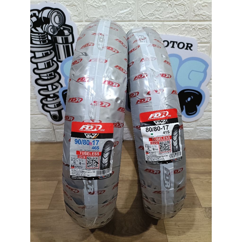 BAN LUAR FDR GENZI TUBELESS 80/80 90/80 RING 17