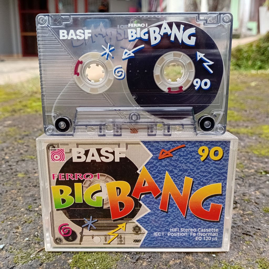 Kaset BASF Big Bang 90 Type I Position Normal (1994) Made in Indonesia Used