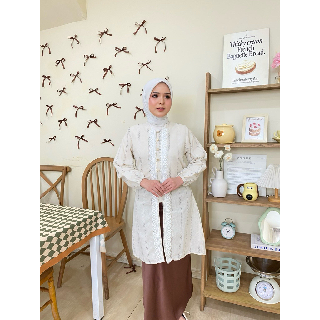 hiziraaa|zeeyna tunic|READY |blouse tunik raya tunic wanita|tunik korea|tunik lebaran|tunik motif|tu