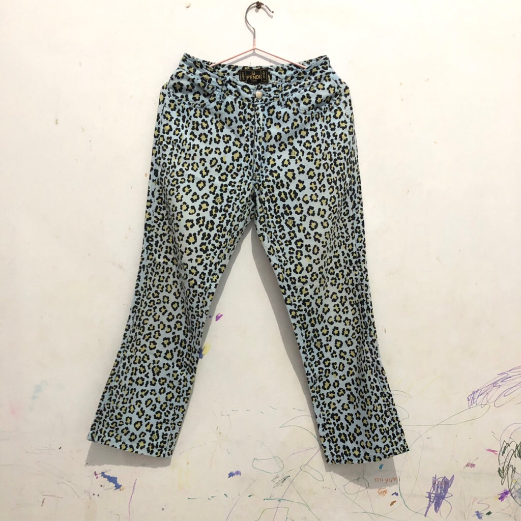 FENDI Vintage Leopard Pants