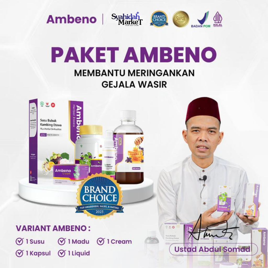 AMBENO Asli Original Obat Wasir Ambeien BAB Berdarah Tanpa Efek Samping Halal BPOM