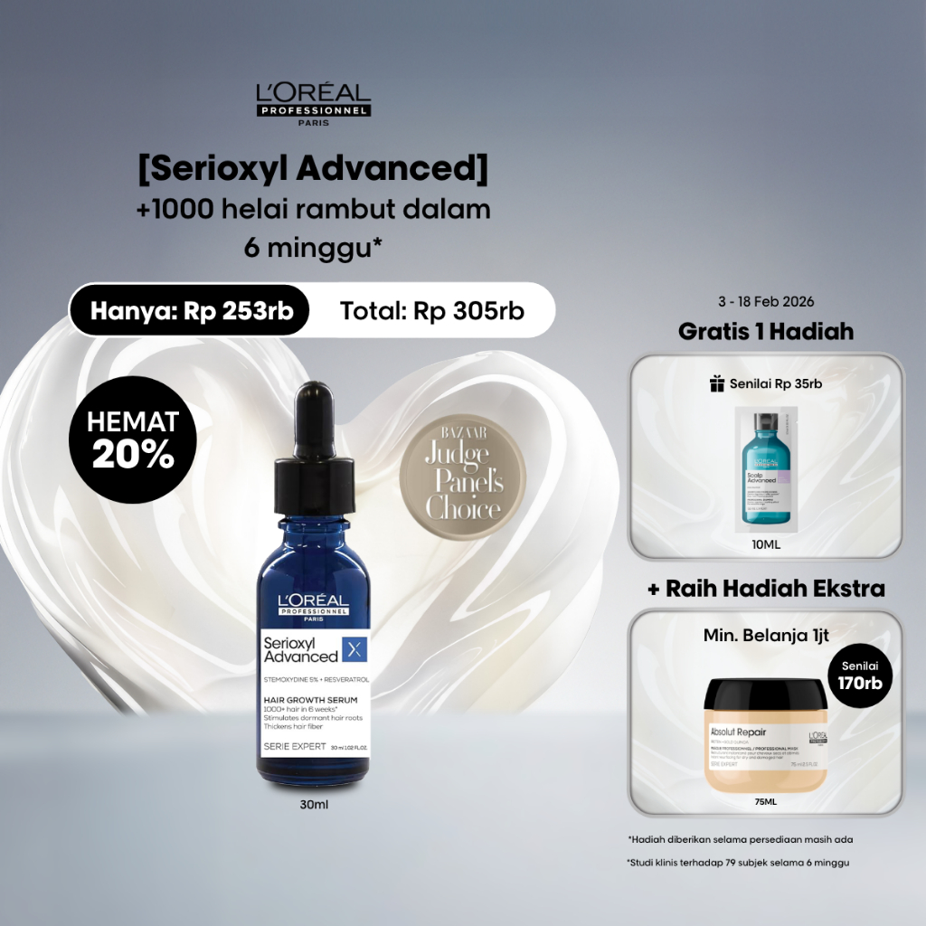 [BARU] Serioxyl Denser Hair Serum 30ml Untuk Penumbuh Rambut by L'Oreal Professionnel