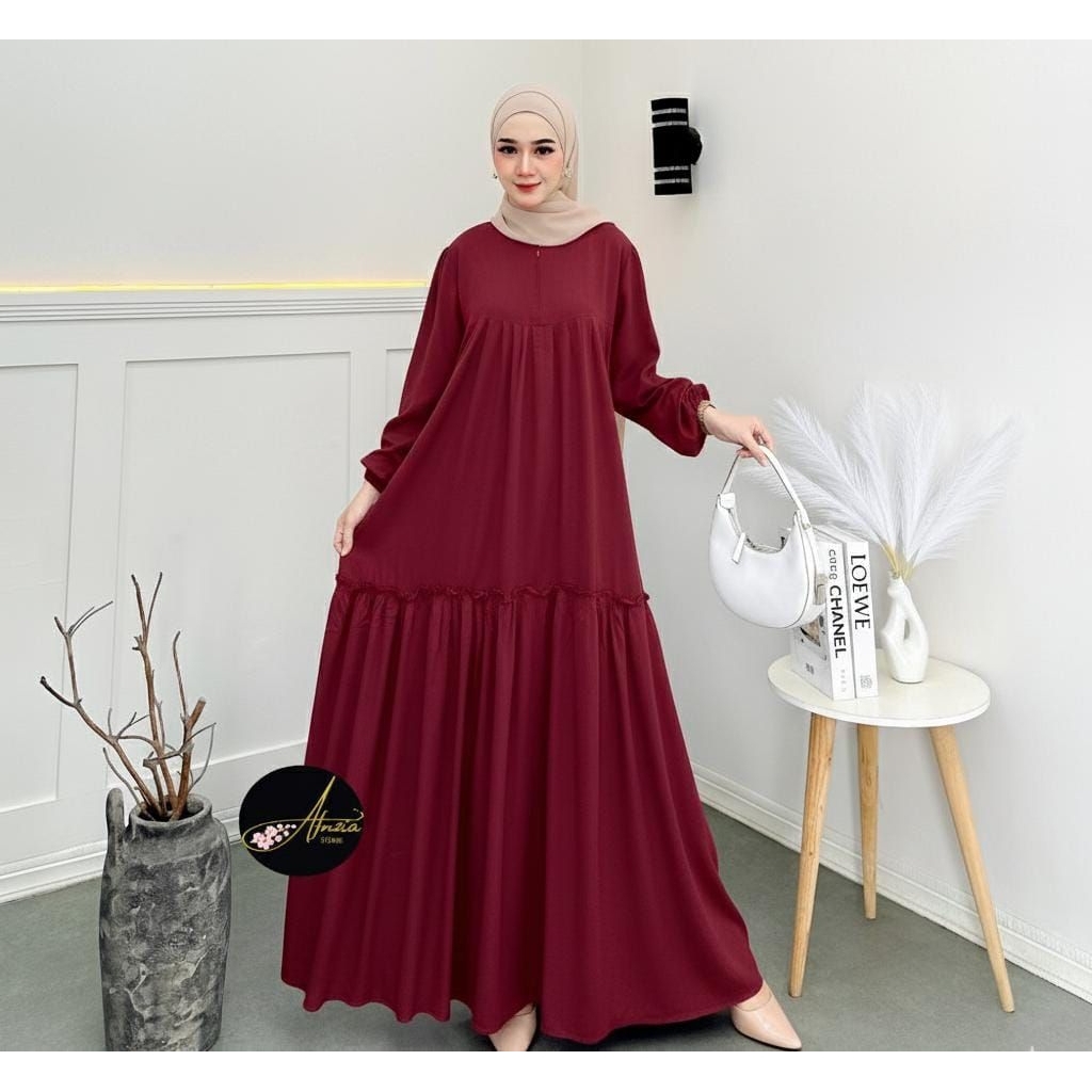 Gamis Rayon Twill Premium Ori Tebal Polos
