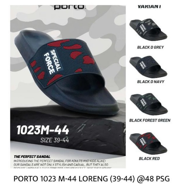 SANDAL SELOP PRIA PORTO FORCE 1023M-44/1023M-58