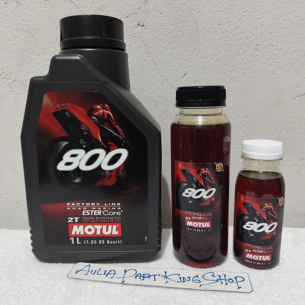 OLI SAMPING MOTUL 800 FACTORY LINE ROAD RACING REPACK ECER PER 250ml 100ML ORIGINAL 100%
