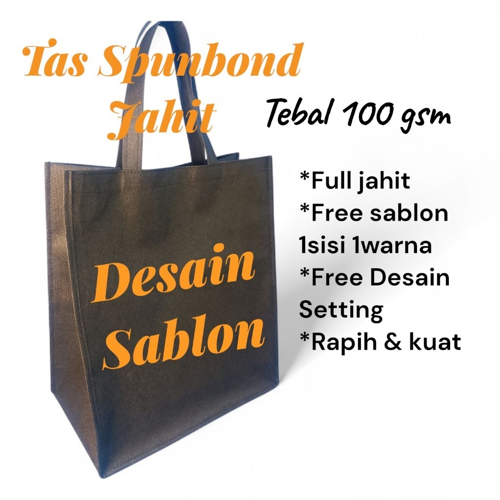Tas jahit spunbond, goodiebag custom, goodiebag jahit custom