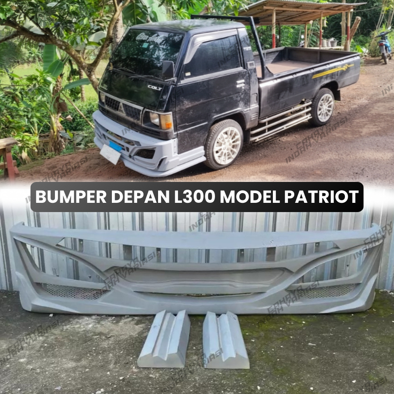 BUMPER BEMPER L300 MODEL PATRIOT BAHAN PLAT TEBAL KONDISI POXY