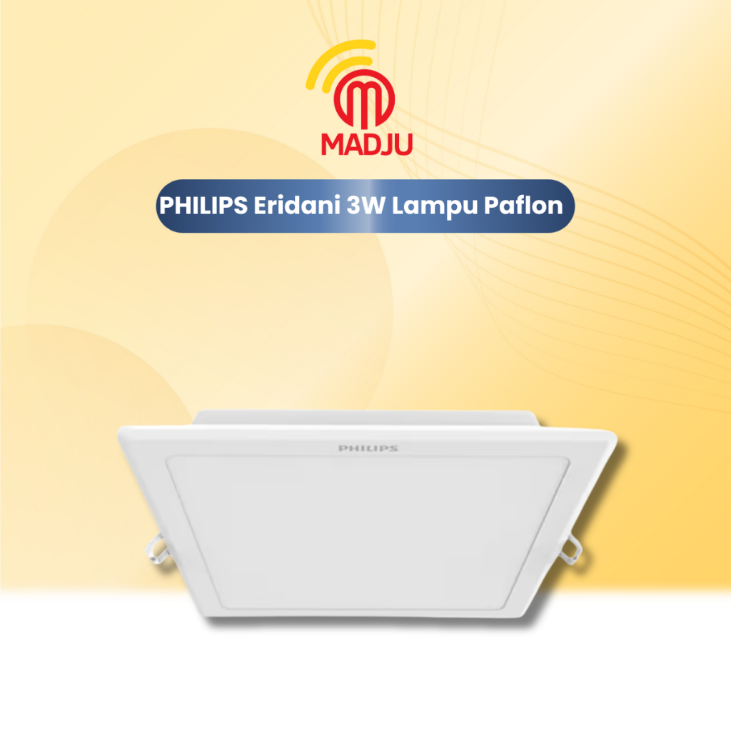 PHILIPS ERIDANI SQ RECESSED LED9 D125 13W WATT 865 - LED Downlight Kotak / lampu plafon