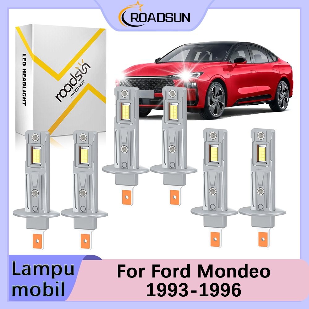 [For Ford Mondeo 1993-1996] 2PCS LED Lampu Depan Mobil High Beam Low Beam Lampu Kabut 20000LM 6000K 