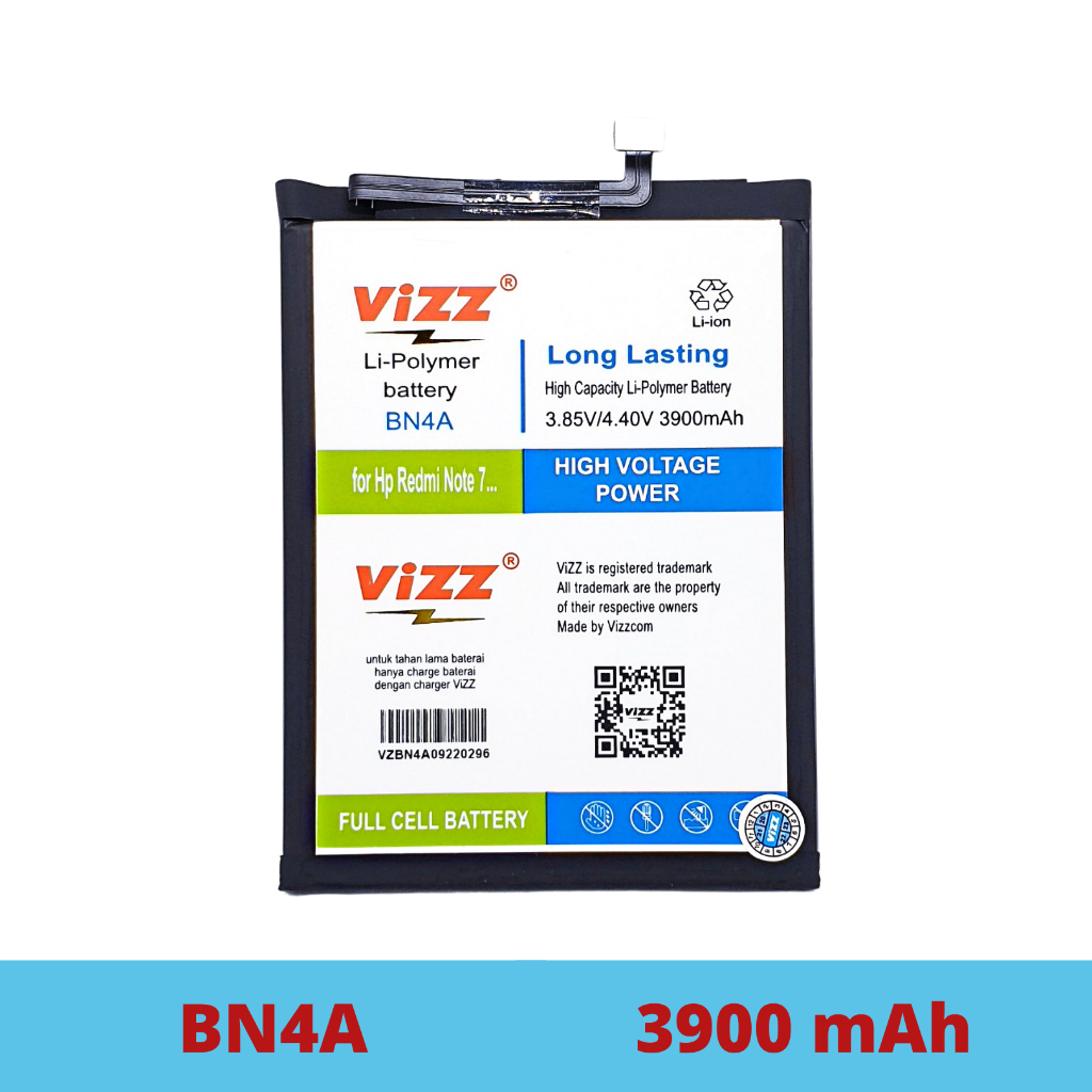 Baterai Vizz BN4A For Redmi Note 7S Baterai  Original Vizz