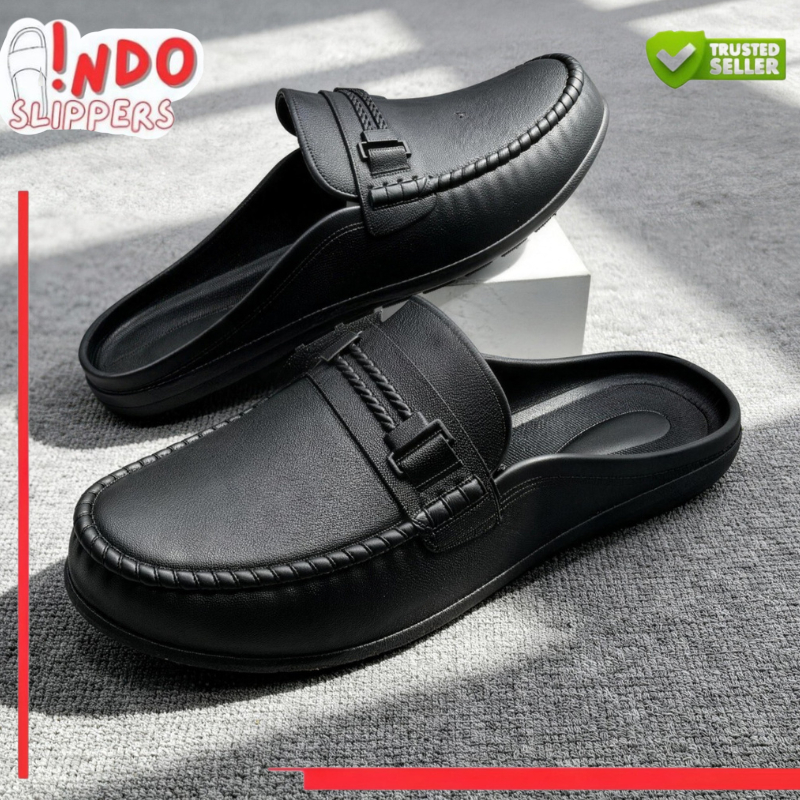 Sandal Sepatu Pria Slop Karet Anti slip Sandal Slop Att