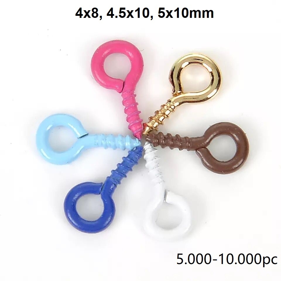 Paku Ulir  Paku Kait Uk 4x8, 4.5x10, 5x10mm Gantungan Kunci Harga/-5000-10000pc