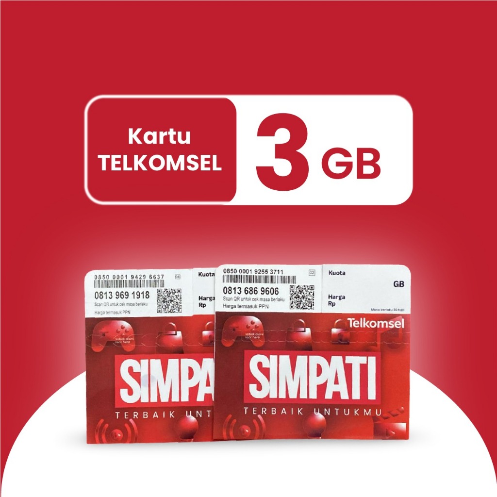 Kartu Perdana Telkomsel 3Gb Kuota Nasional l Kartu Simpati