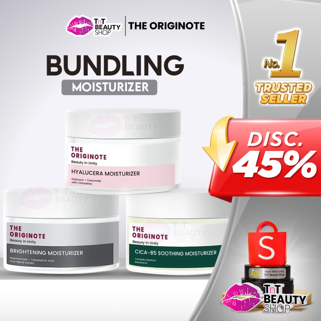 [BUNDLING] The Originote Bundle Moisturizer Combo | Hyalucera Gel Moisturizer - Cica Moisturizer - B
