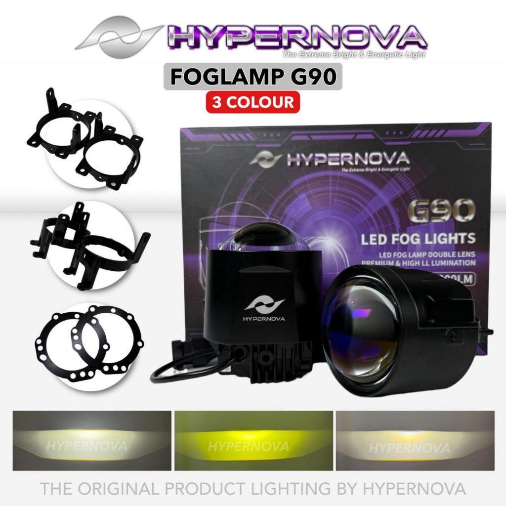 HYPERNOVA - ORIGINAL LAMPU BILED FOGLAMP HYPERNOVA G90 56 WATT BLUELENS FOGLAMP 3 WARNA 1 WARNA LAMP