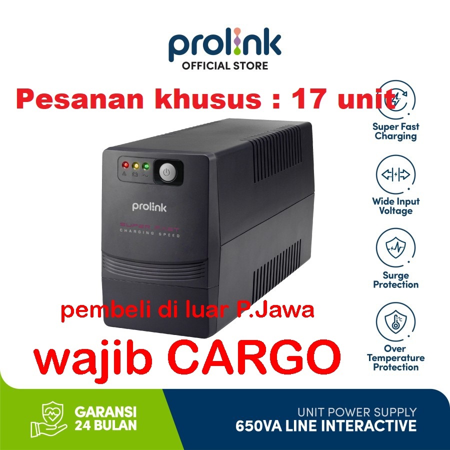 17 x PROLINK UPS PRO700SFC 650VA AVR Stabilizer Interactive Line