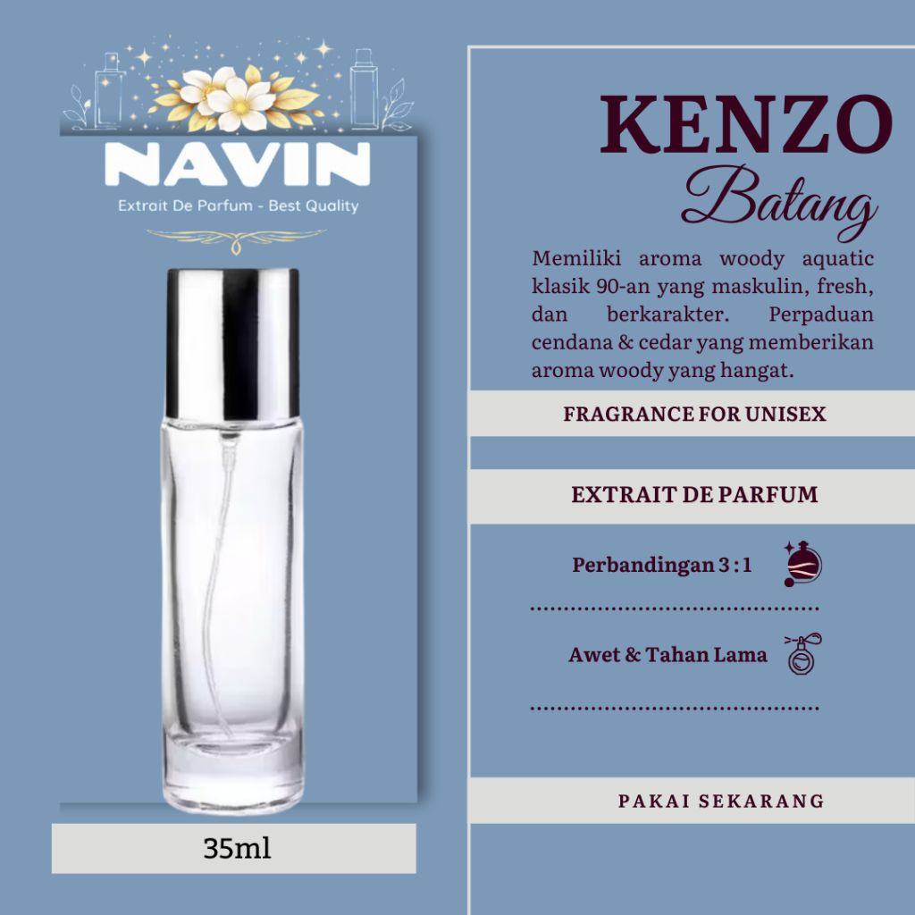 parfum KENZO BATANG 35ml | EXTRAIT DE PARFUME | Parfum awet & tahan lama