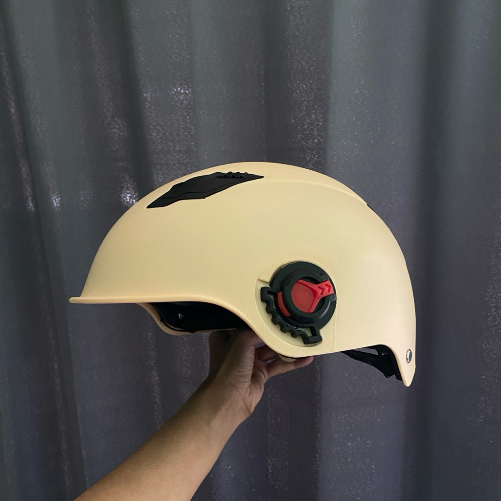 Helm Sepeda dan Motor Listrik Ada Kaca Half Face Murah Meriah