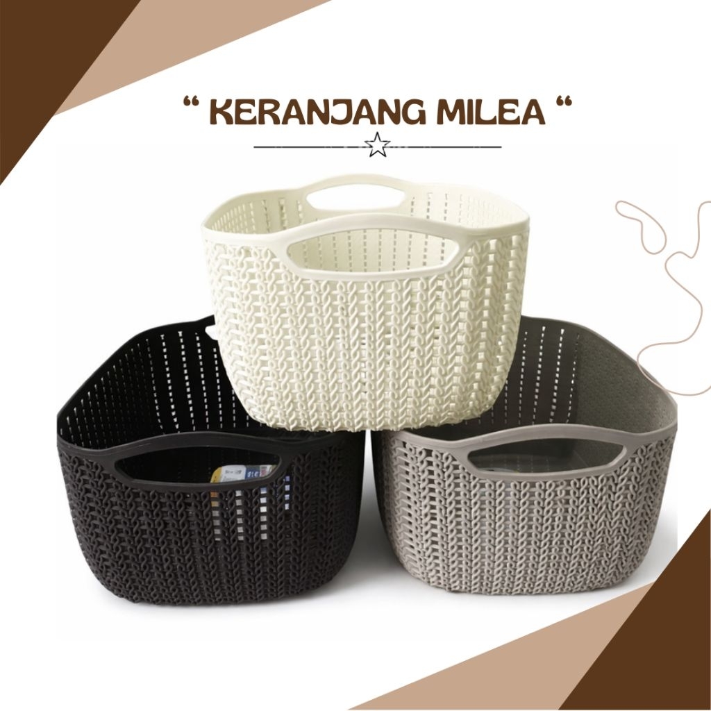 Keranjang Plastik Serbaguna Manhattan Kecil Sedang Besar Keranjang Manhattan Asvita Basket Dokumen P